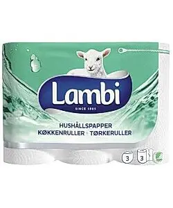 Lambi hushåll vit 12 pack